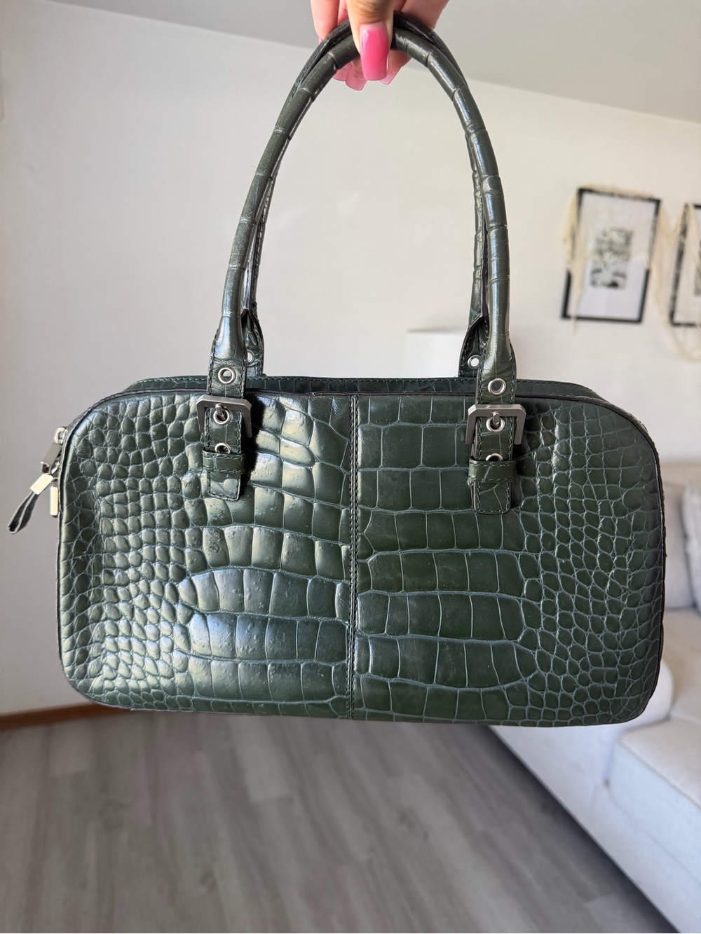 Adrienne Vittadini Crocodile Shoulder Bag